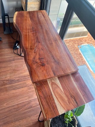Escritorio industrial madera y metal