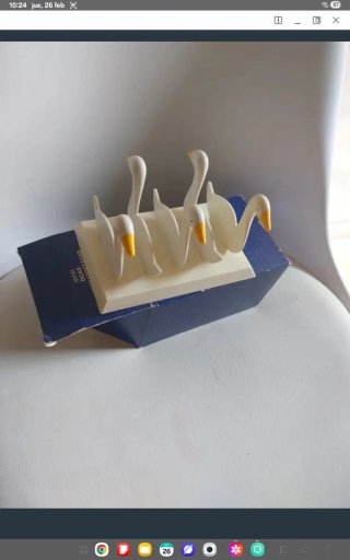 Servilletero cisnes plástico nuevo