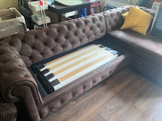 Sofá Cama Chester Marrón Chaise Longue
