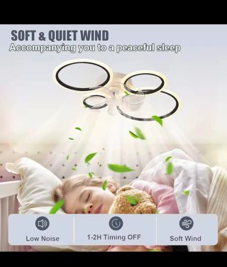 VENTILADOR CON LUZ LED CIRCULAR