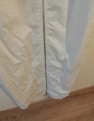 Vestido ZARA blanco cremallera cuello