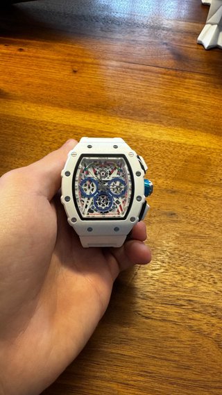 Relojes de Diseño Blanco y Naranja