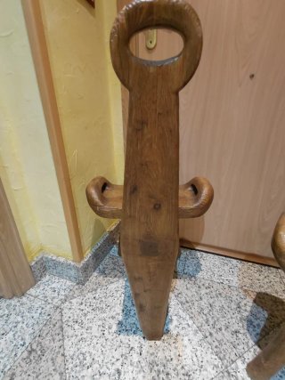 Juego de 2 Sillas de Madera Rústicas y Macizas