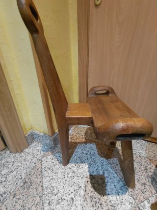 Juego de 2 Sillas de Madera Rústicas y Macizas
