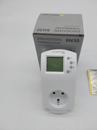 TROTEC Termostato para Enchufe BN30, 5-30 °C, Control de Calefacción y Refrigeración, Interruptor Térmico para la Calefacción po