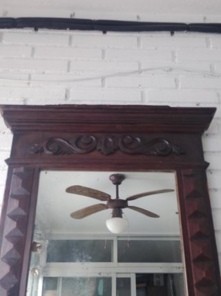 Espejo antiguo madera y cristal