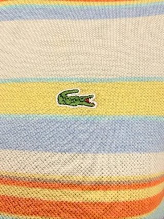 Polo Lacoste Uomo Taglia 3 \ S Vintage Righe