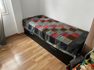 Estructura Diván IKEA BRIMNES Negro + 2 Cajones