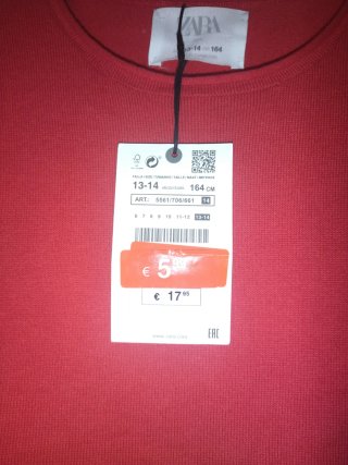 Vestido niña Zara rojo