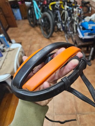 Casco Bicicleta Talla M Naranja/Negro