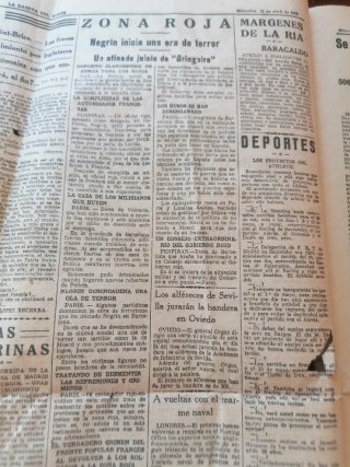 Gaceta del Norte 1938 Guerra Civil