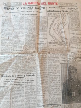 Gaceta del Norte 1938 Guerra Civil