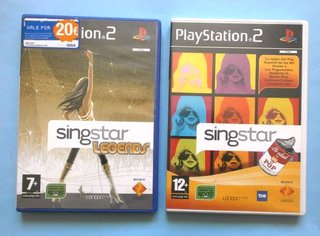 Pack Singstar PS2 con 2 Micrófonos y 2 Juegos Play