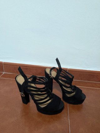 Tacones Maripaz Negros Plataforma