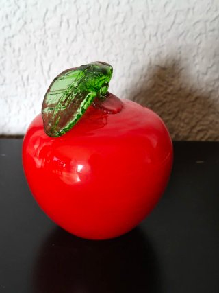Manzana pisapapeles vintage cristal