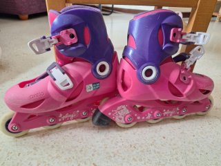 Patines Oxelo Niña Talla 32-34 Rosa/Morado