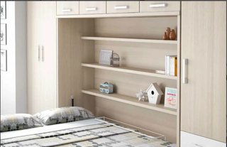 Cama abatible con armarios: dormitorio completo