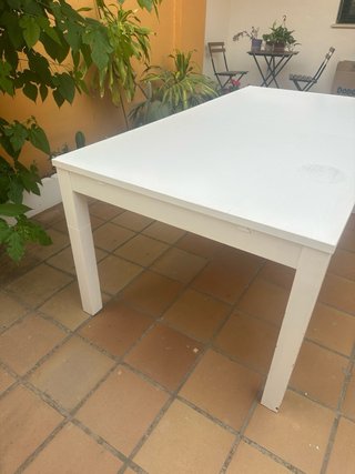 Mesa extensible blanca madera