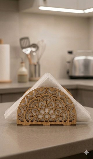 Portatovaglioli in Legno Decorato