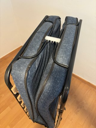 Cama Plegable Azul/Gris