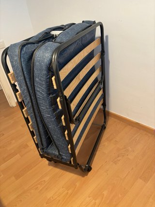 Cama Plegable Azul/Gris