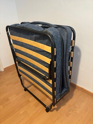 Cama Plegable Azul/Gris