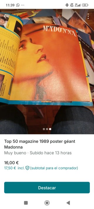 Lote revistas posters Madonna Top 50 Francia