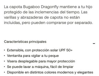 Capota Bugaboo Dragonfly Dark Cherry 100048051