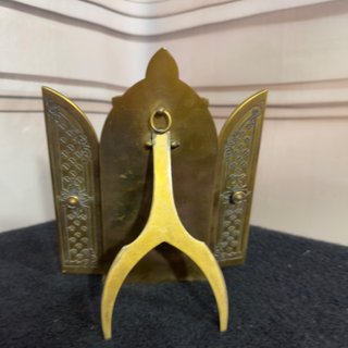 Tríptico bronce religioso S. XIX