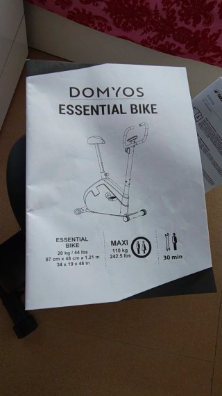 Bicicleta Estática DOMYOS O3 Essential. Nueva