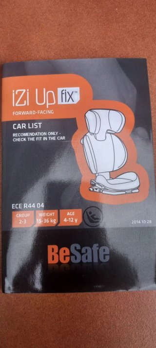 Silla coche BeSafe Grupo 2-3