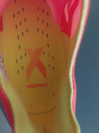 Botas de fútbol T.44 Naranja y Blanco