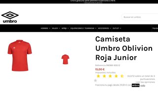 Camiseta Umbro Oblivion Roja Junior