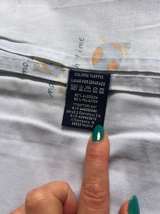 Juego Sábanas Cama 90 Azul y Beige