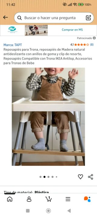 Trona Antilop Ikea con bandeja