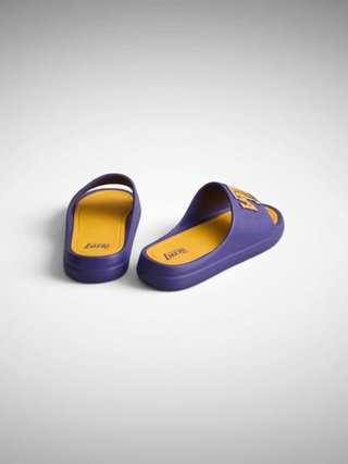 Chanclas Lakers NBA morado amarillo slides 41
