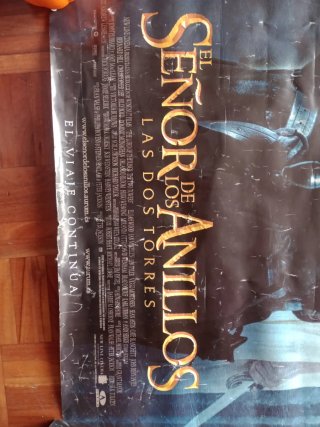 SEÑOR DE LOS ANILLOS, POSTER REVERSIBLE DEL CINE.