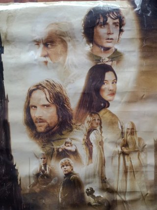 SEÑOR DE LOS ANILLOS, POSTER REVERSIBLE DEL CINE.