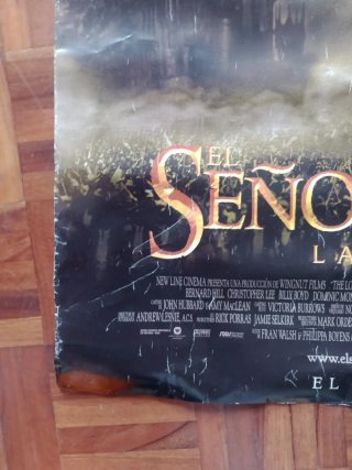 SEÑOR DE LOS ANILLOS, POSTER REVERSIBLE DEL CINE.