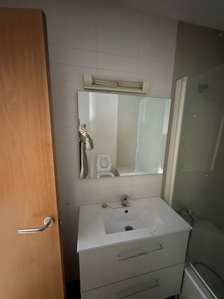 Espejo de baño madera y cristal