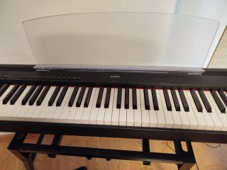 Piano digital con atril y  funda,soporte y banco.