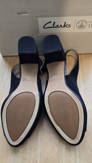 Zapatos Clarks Tacón Negro Talla 41