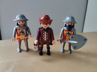 Lote 3 Figuras Caballeros Medievales Playmobil