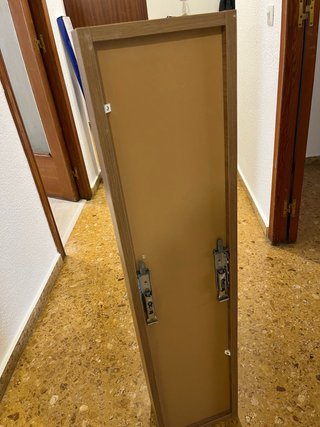 Armario columna baño madera