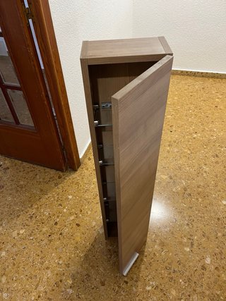 Armario columna baño madera