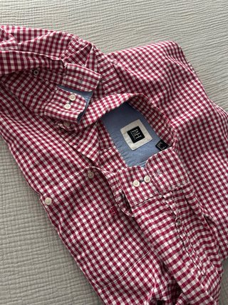 Camisa Pedro del Hierro cuadros rojo y blanco