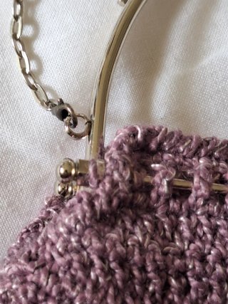 Bolso eventos malva y plateado