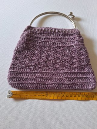 Bolso eventos malva y plateado