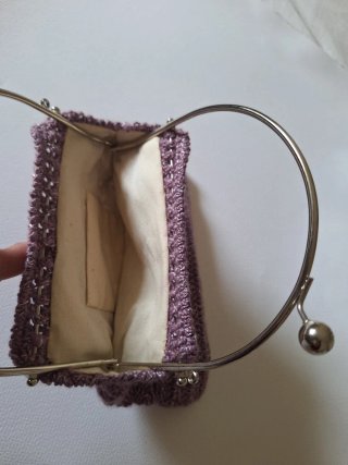 Bolso eventos malva y plateado