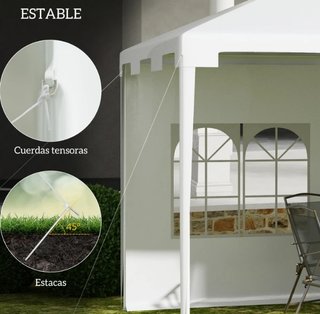 Carpa Jardín 395x295x255 cm Blanca
